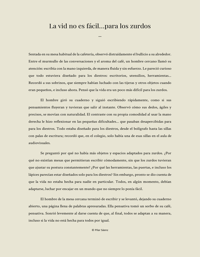 La vida no es f&aacute;cil&hellip; para los zurdos